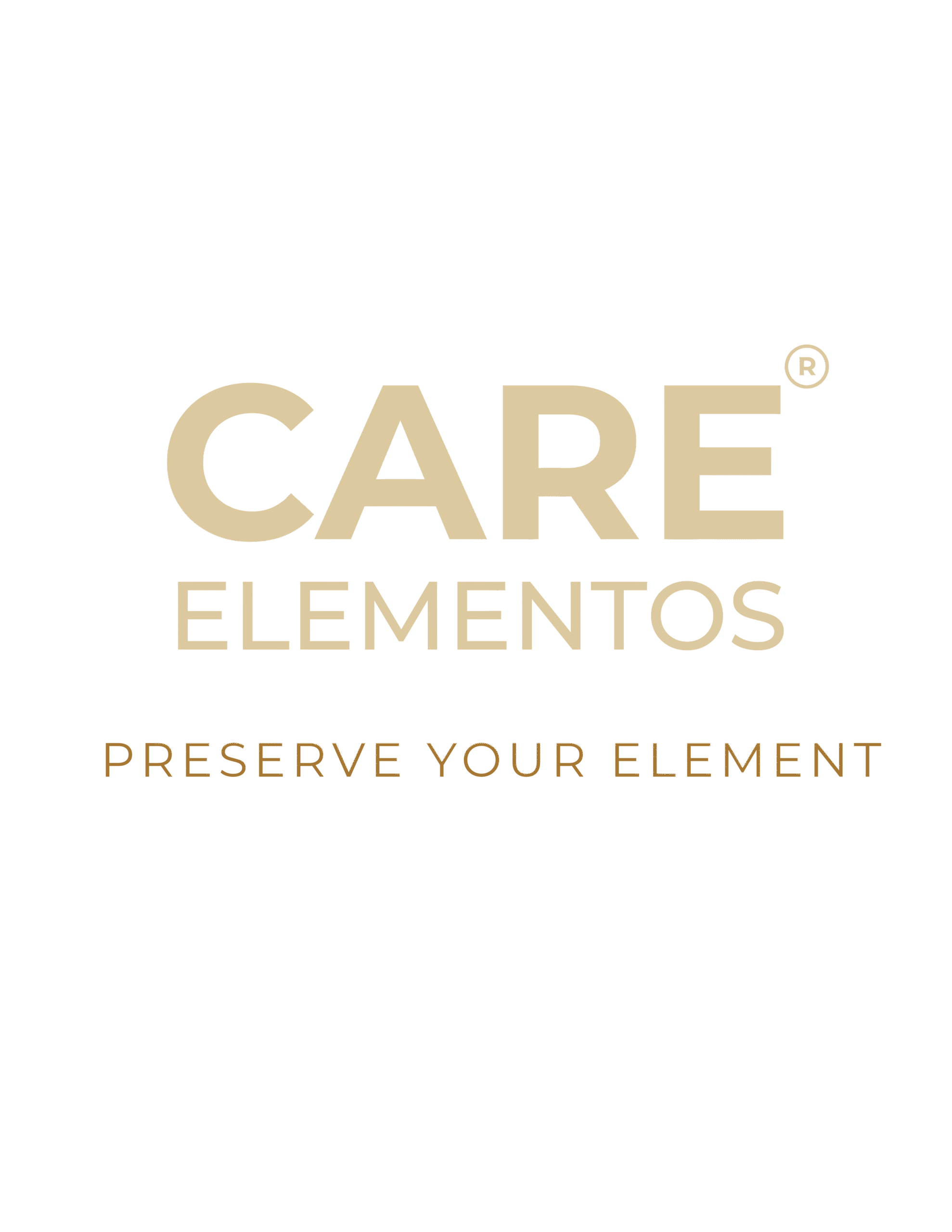 CARE ELEMENTOS LOGO WHITE